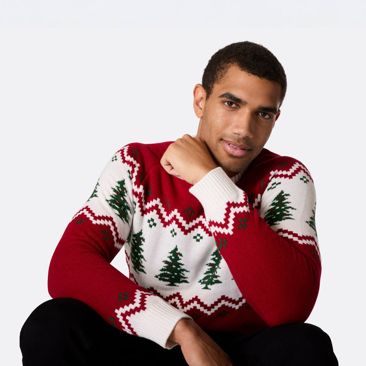 Men's Retro Christmas Tree Christmas Sweater