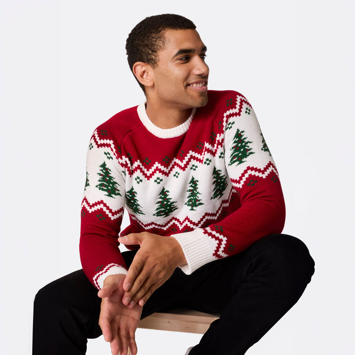 Men's Retro Christmas Tree Christmas Sweater