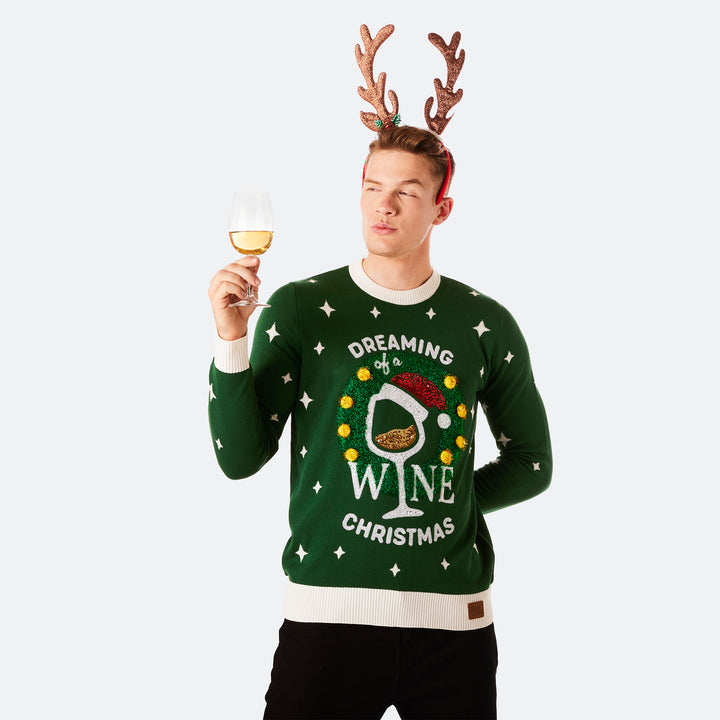 Men's Wine Christmas Sweater