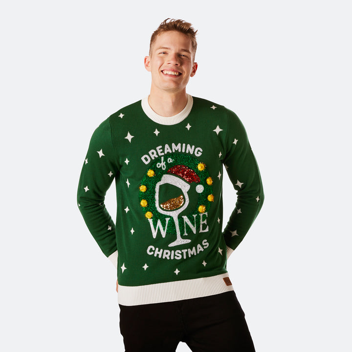 Men's Wine Christmas Sweater