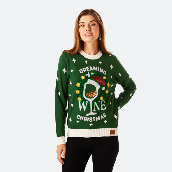 Women's Wine Christmas Sweater