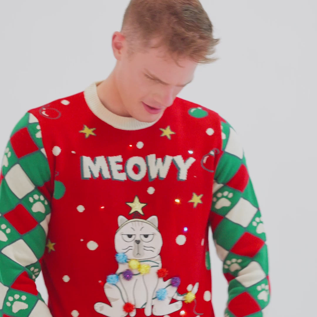 Men's Meowy Christmas Christmas Sweater