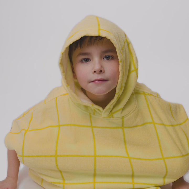 Kids' Yellow Pool Towel Poncho
