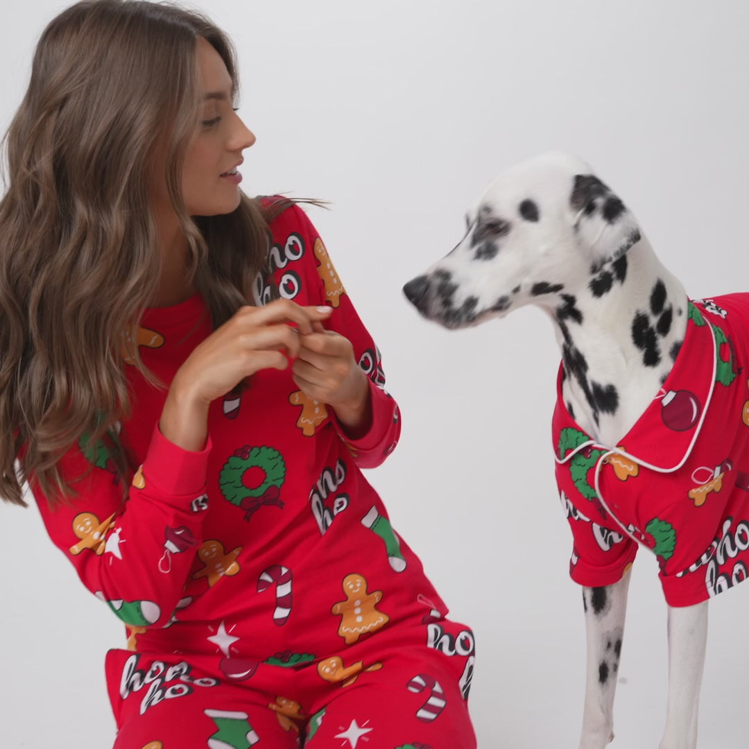 Dogs' Red Hohoho Christmas Pyjamas