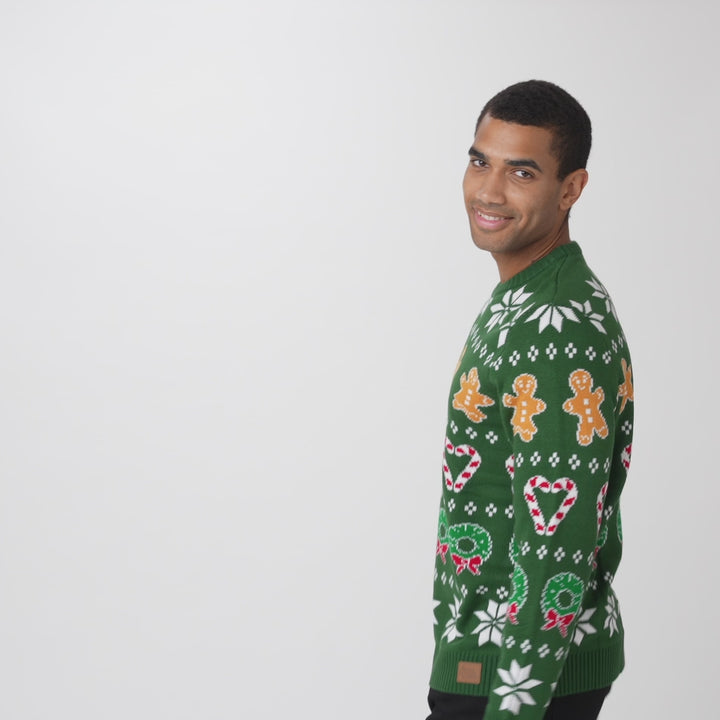 Men's Family Green Christmas Sweater