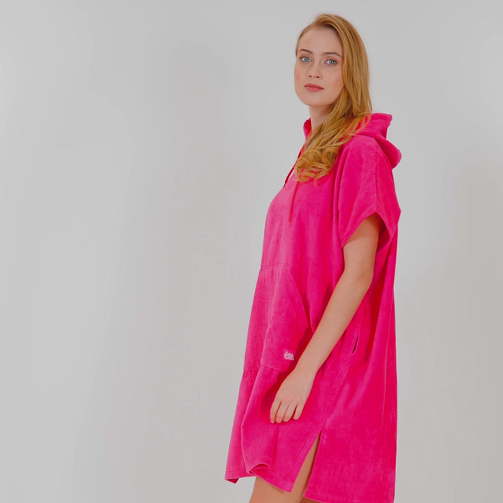 Hot Pink Towel Poncho