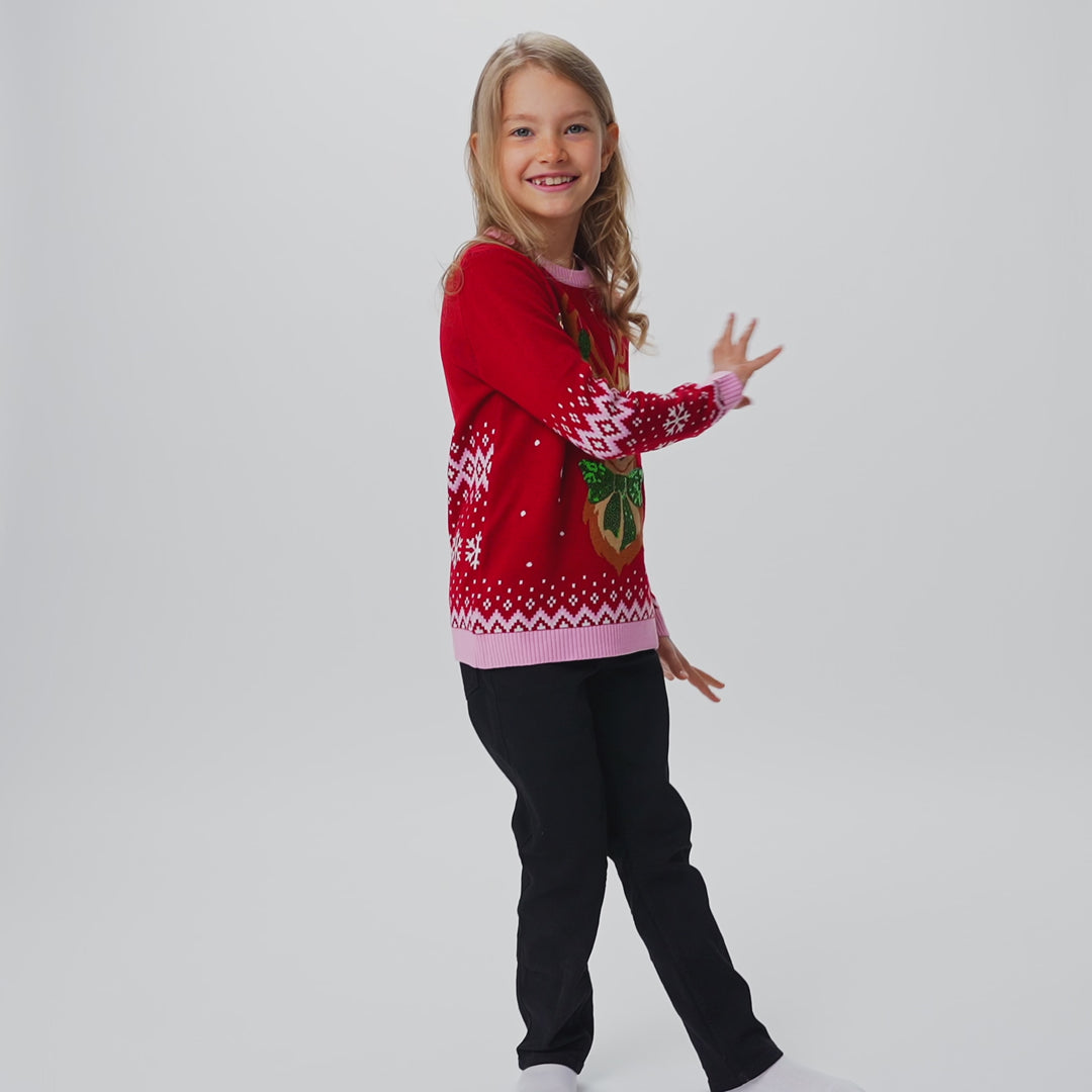 Kids' Reindeer Christmas Sweater