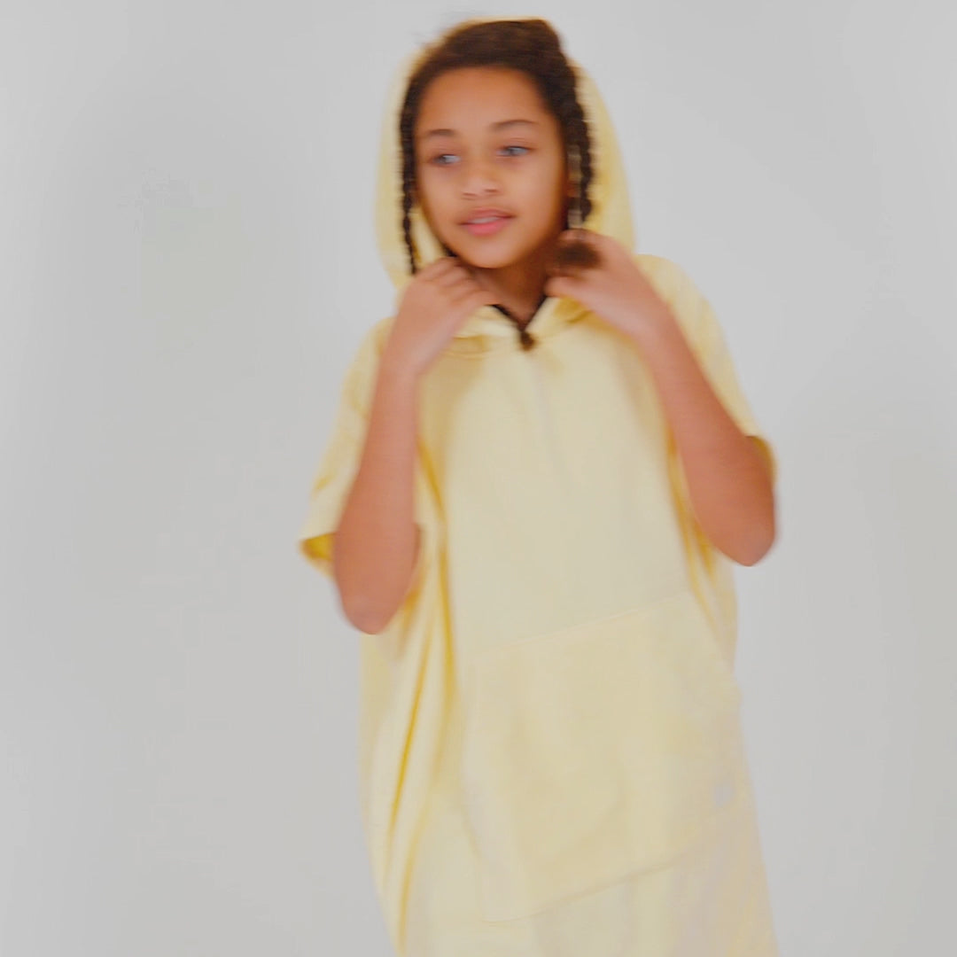 Kids' Apricot Orange Towel Poncho