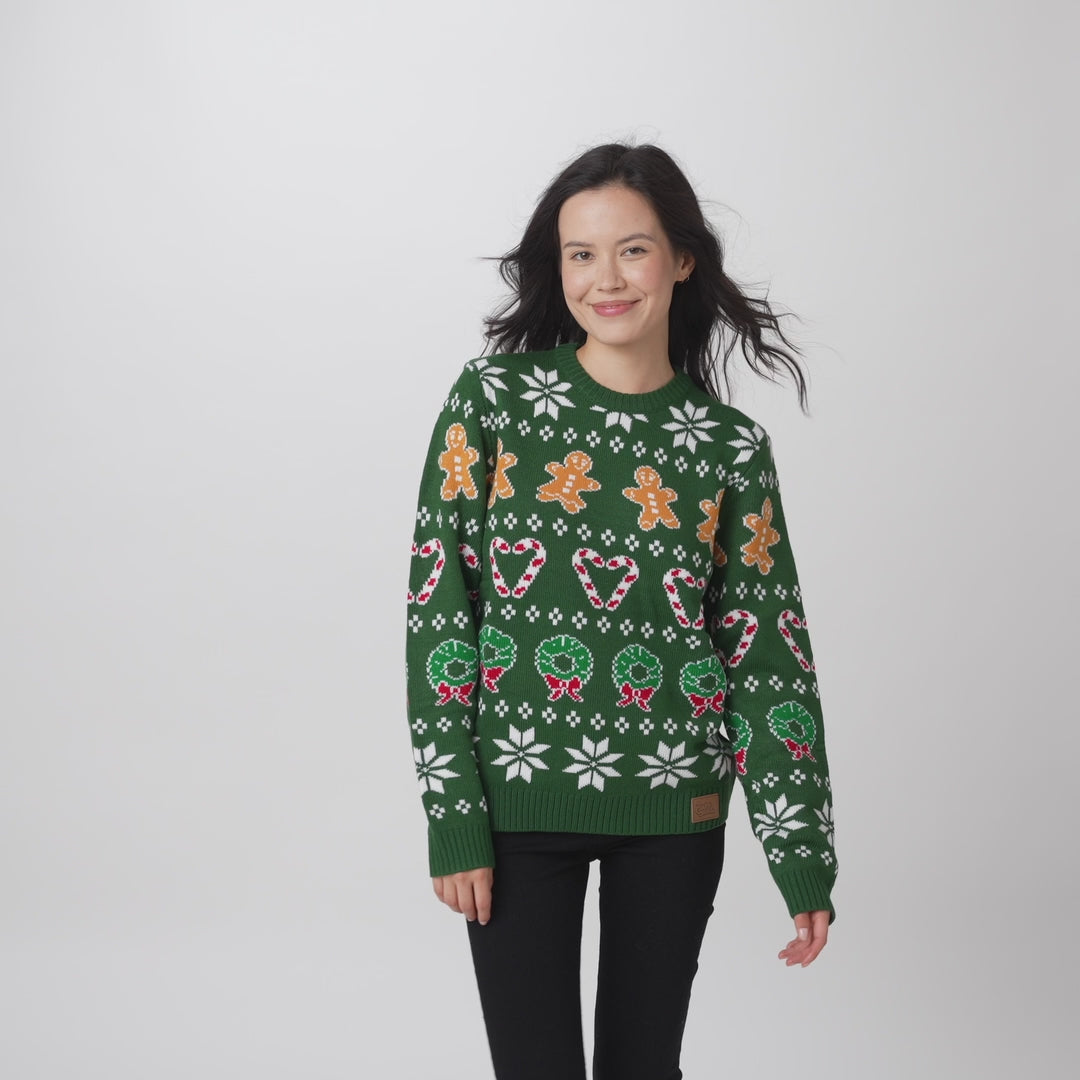 Women's Family Green Christmas Sweater