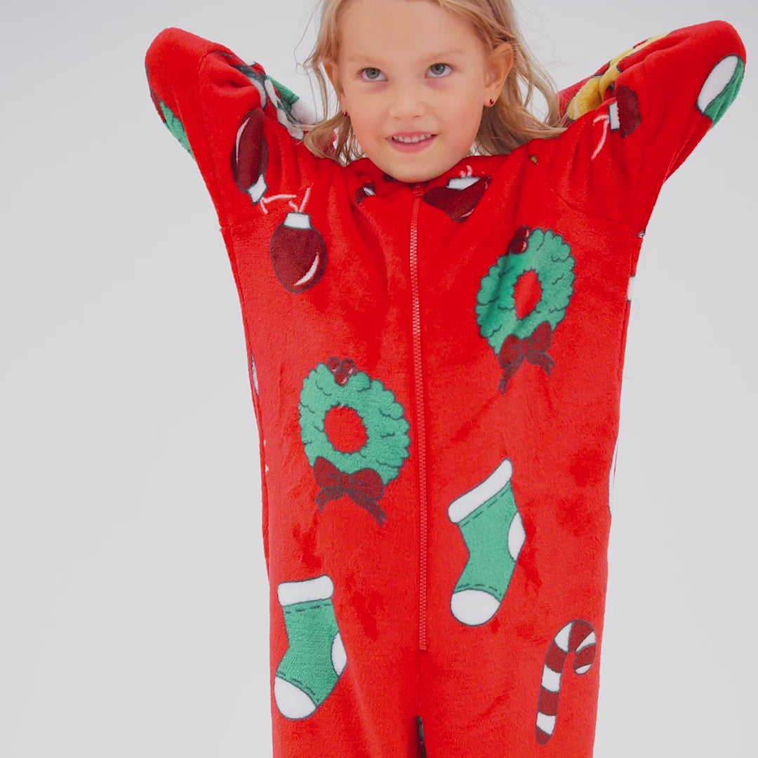 Kids' Red Hohoho Onesie