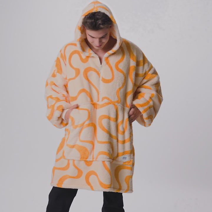 Yellow Wavy Teddy HappyHoodie