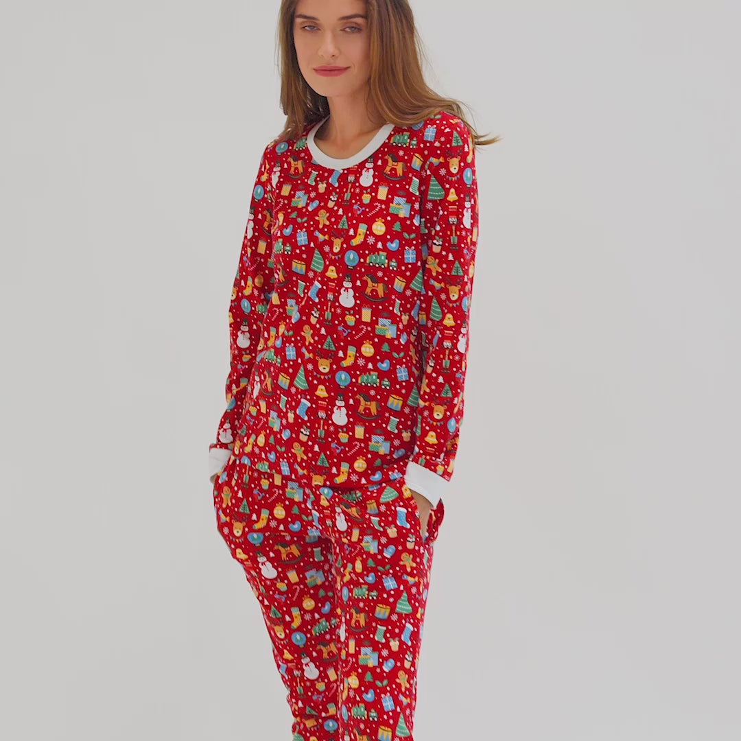 Women's Red Christmas Dream Christmas Pyjamas