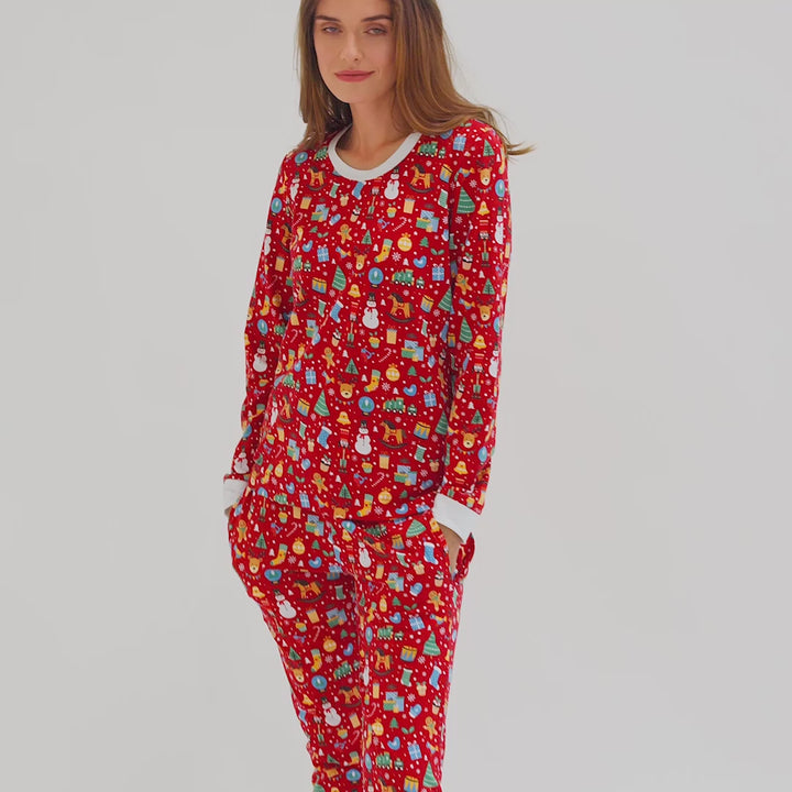 Women's Red Christmas Dream Christmas Pyjamas