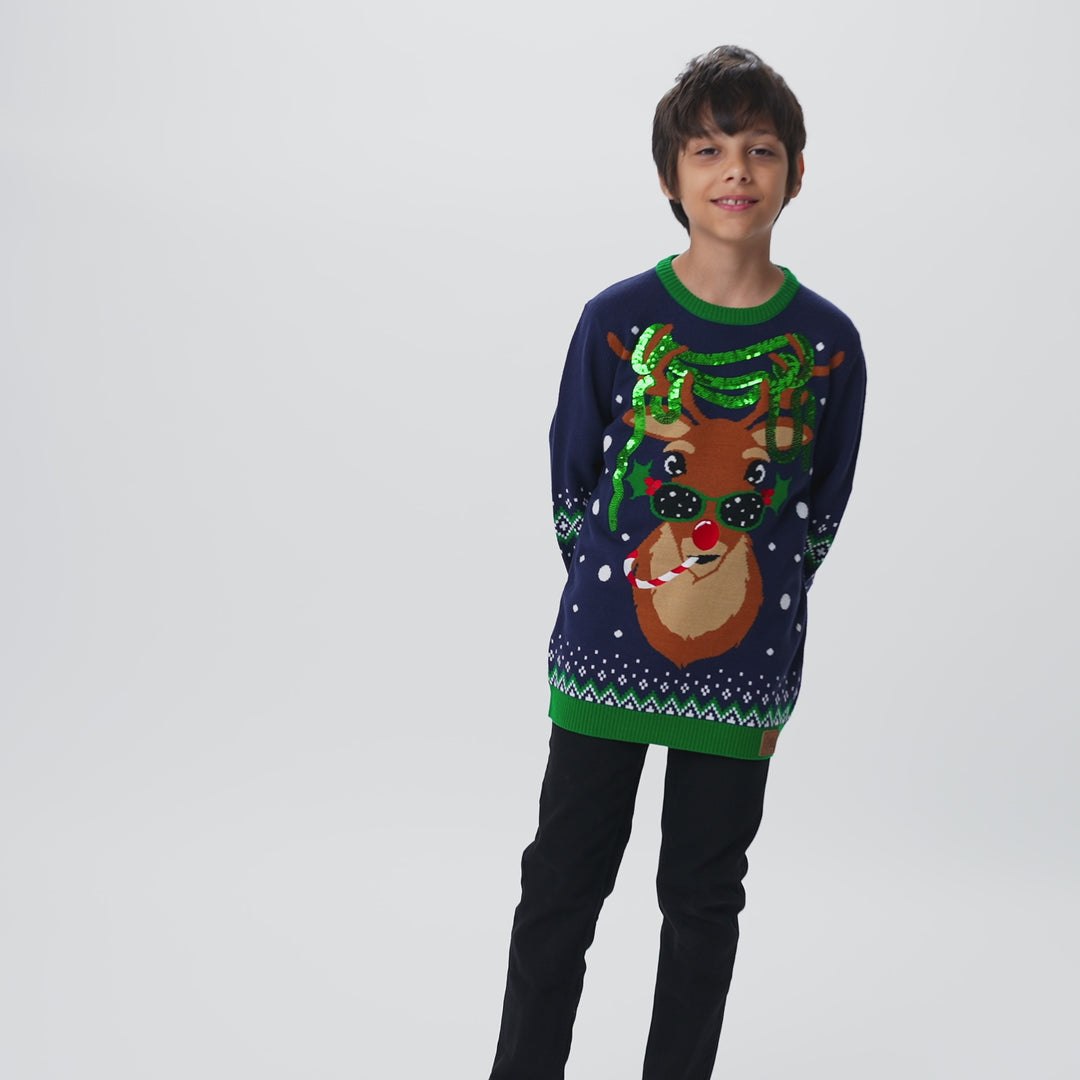 Kids' Rudolph Christmas Sweater