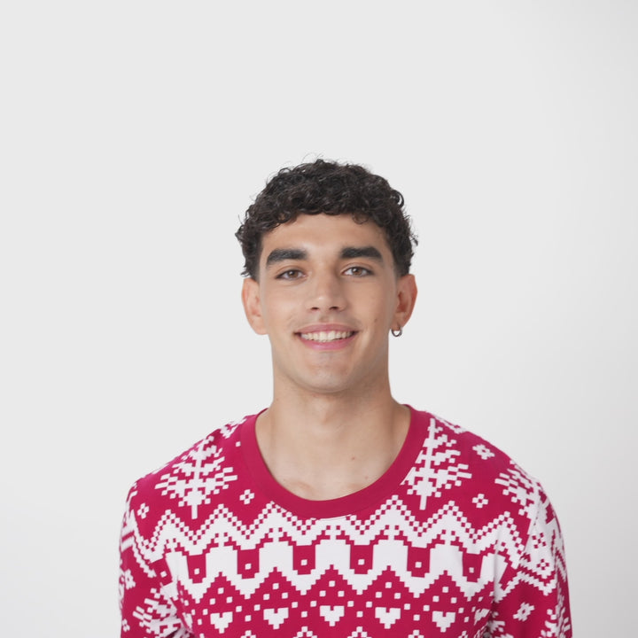 Men's Red Christmas Knit Christmas Pyjamas