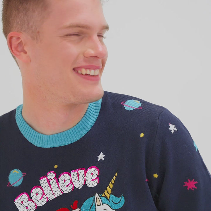 Men's Believe Christmas Sweater