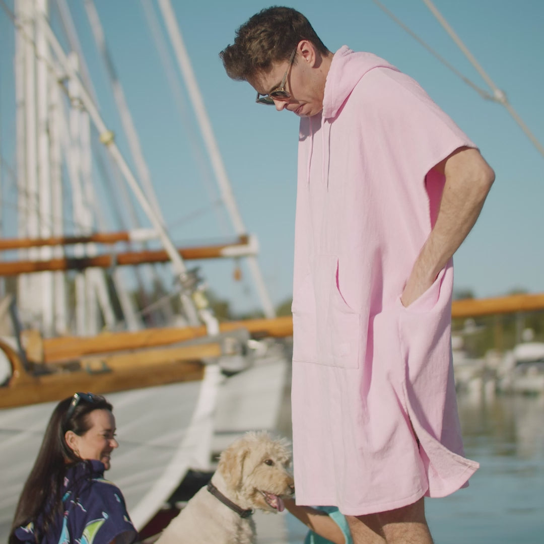 Bubblegum Pink Towel Poncho