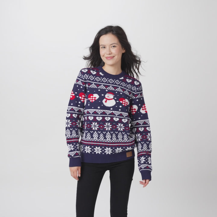 Women's Snowman Christmas Sweater