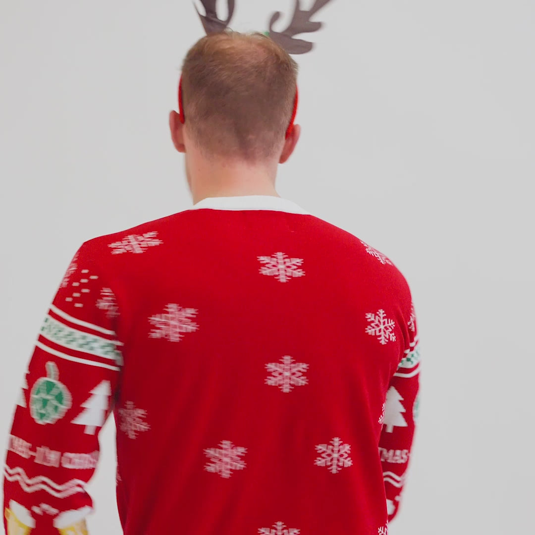 Men's Merry Drunk Christmas Sweater