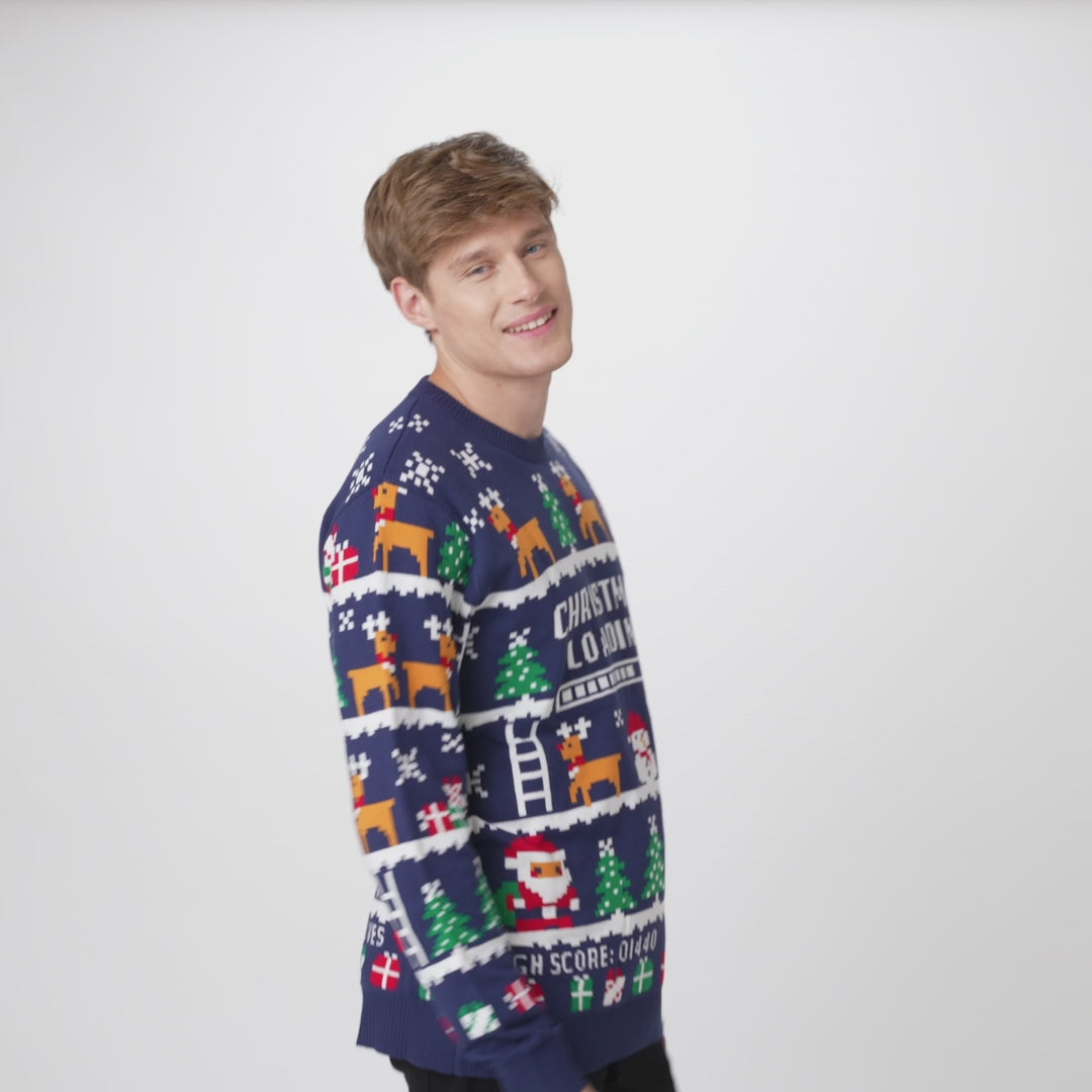 Men's Retro Video Game Christmas Sweater