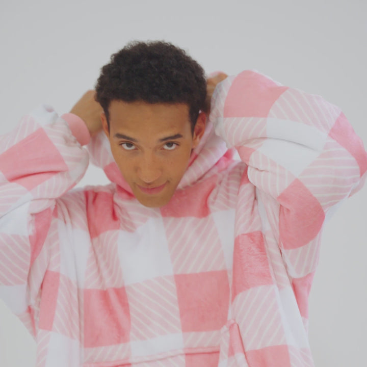 Pink Squares HappyHoodie