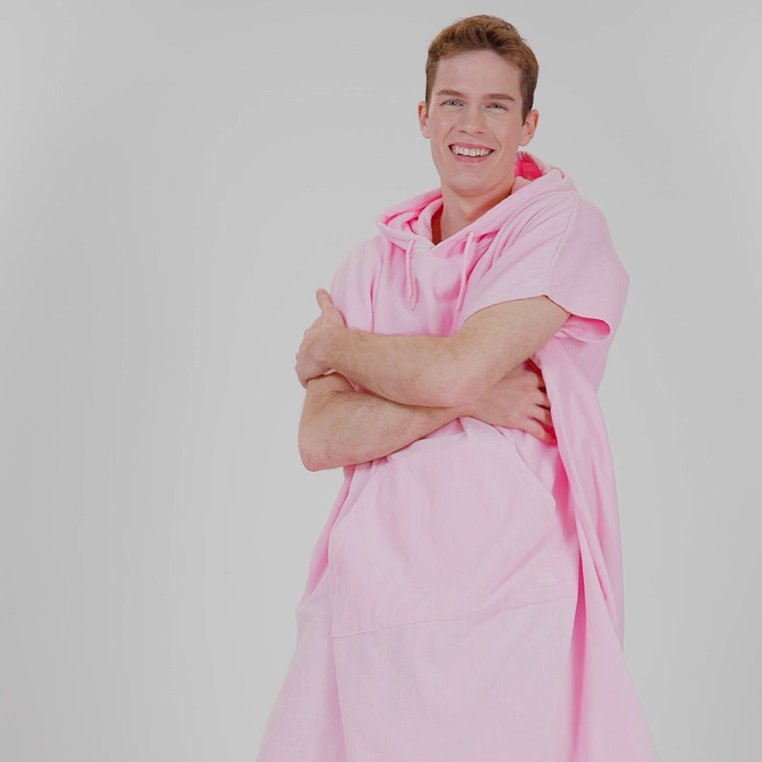 Bubblegum Pink Towel Poncho