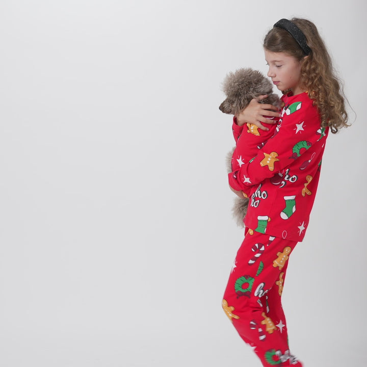 Kids' Red Hohoho Christmas Pyjamas