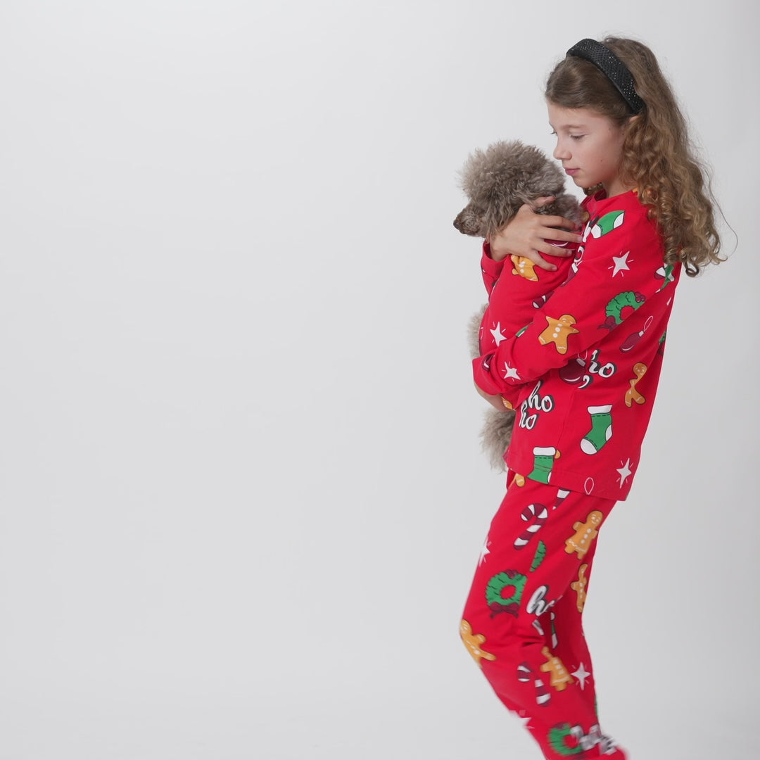 Kids' Red Hohoho Christmas Pyjamas