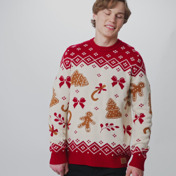 Men's Gingerbread Christmas Sweater