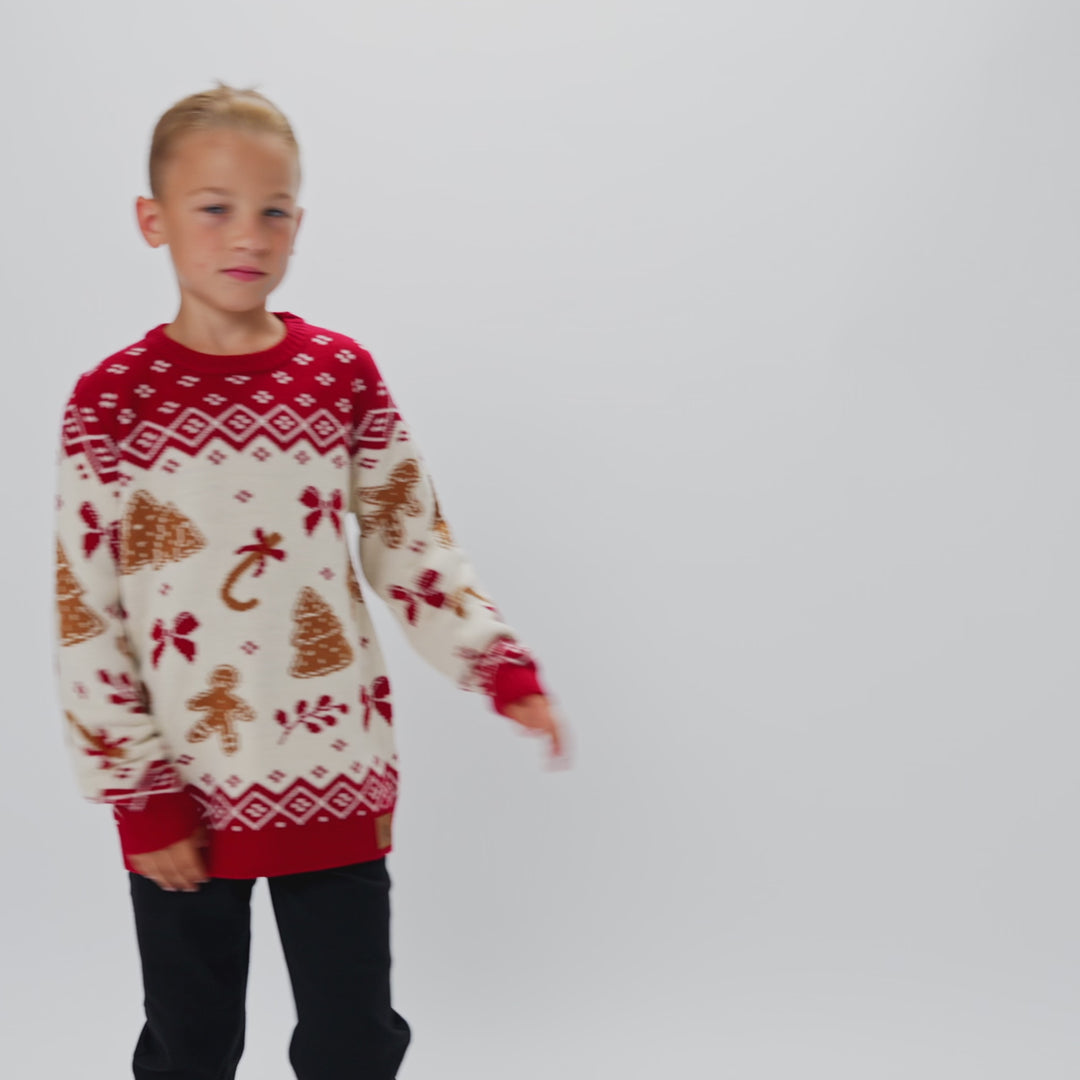 Kids' Gingerbread Christmas Sweater