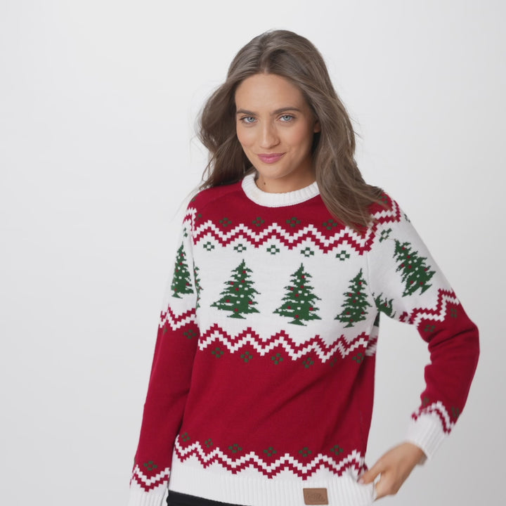 Women's Retro Christmas Tree Christmas Sweater