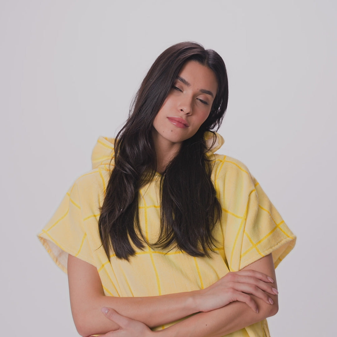 Yellow Pool Towel Poncho
