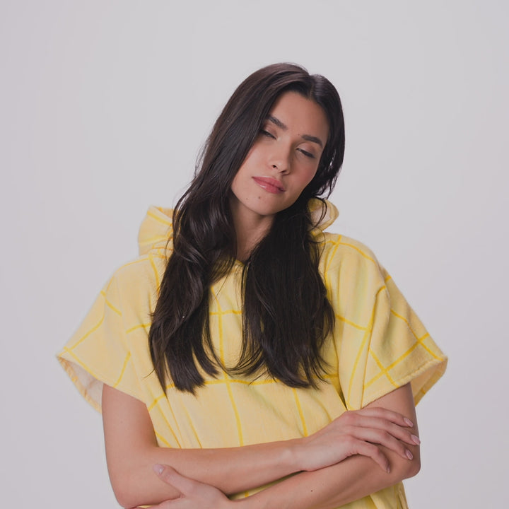 Yellow Pool Towel Poncho