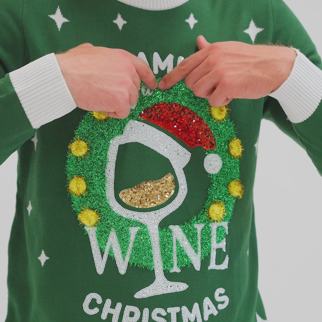 Men's Wine Christmas Sweater