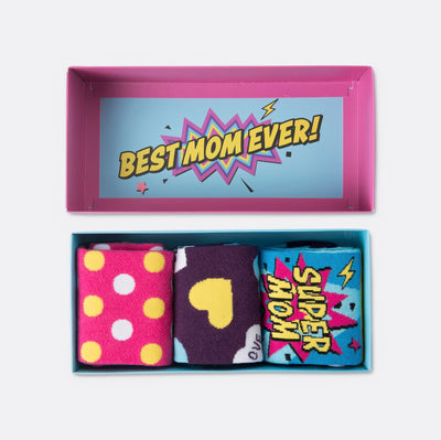 #1 Mom Socks Gift Box (3-pack)