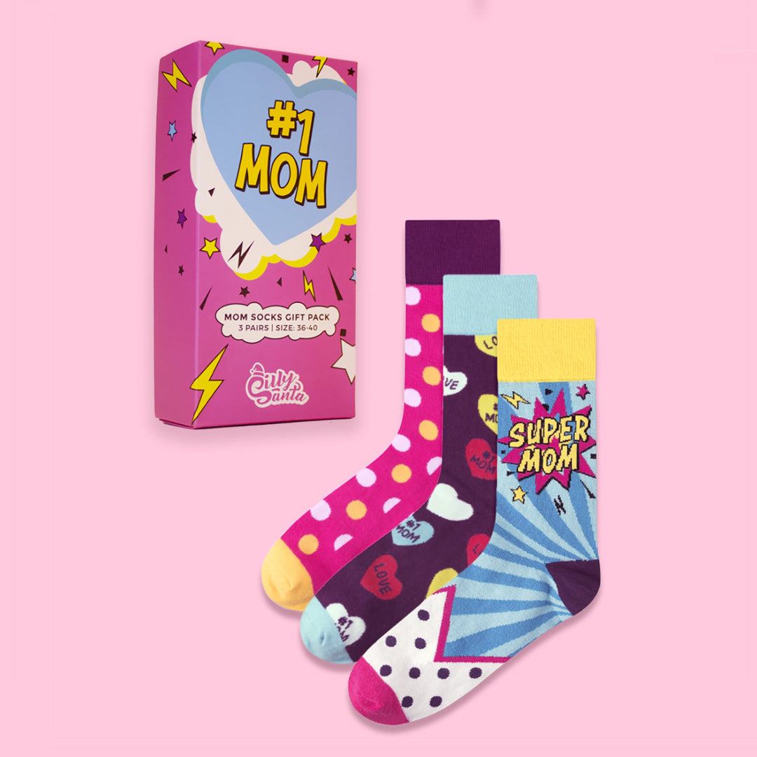 #1 Mom Socks Gift Box (3-pack)