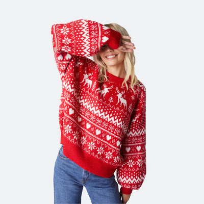 Women's Reindeer Oversized Christmas Sweater