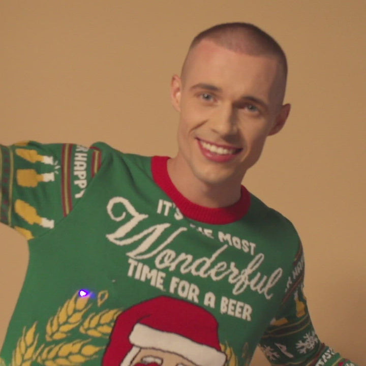 Men's The Most Wonderful Time For A Beer Christmas Sweater