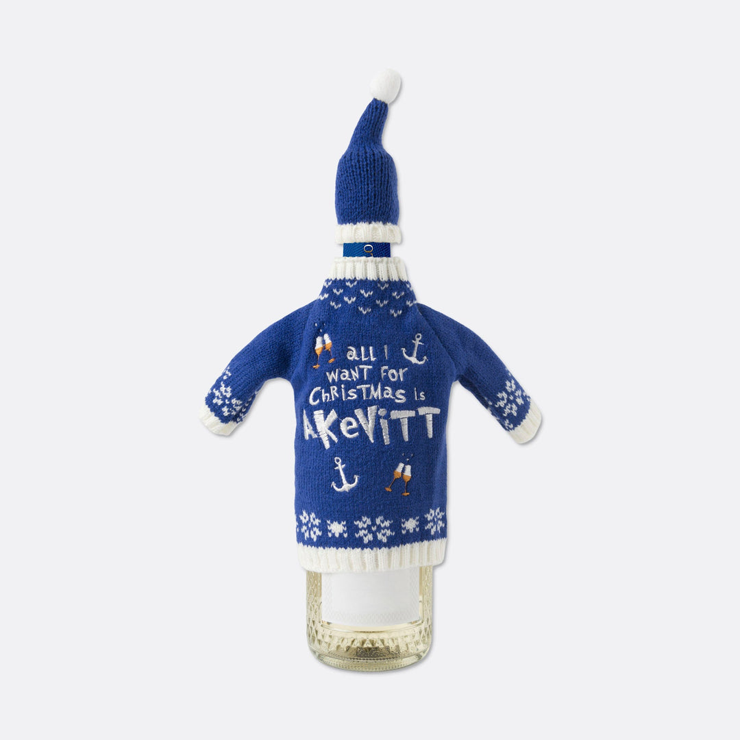 Aquavit Bottle Christmas Sweater