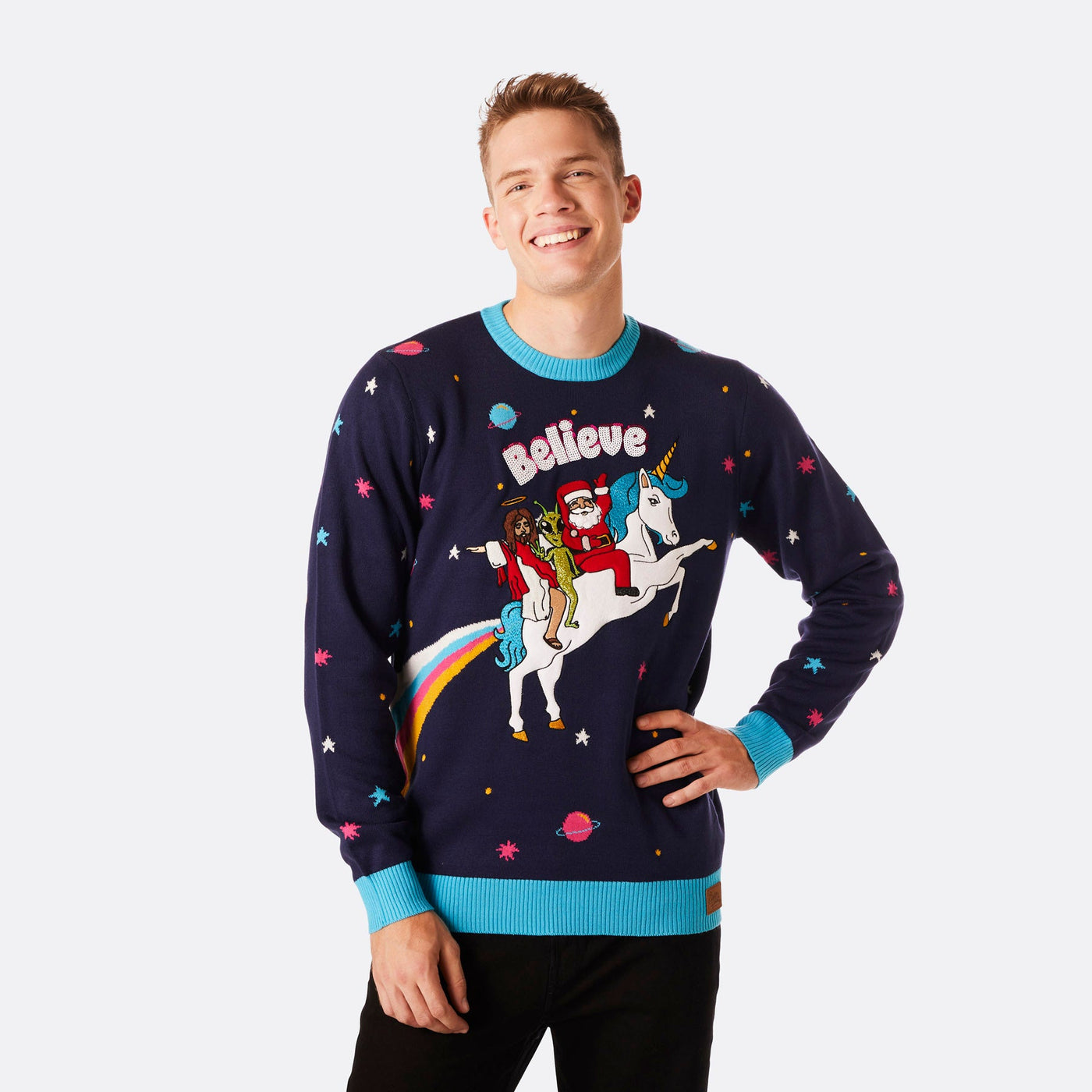 Men's Believe Christmas Sweater