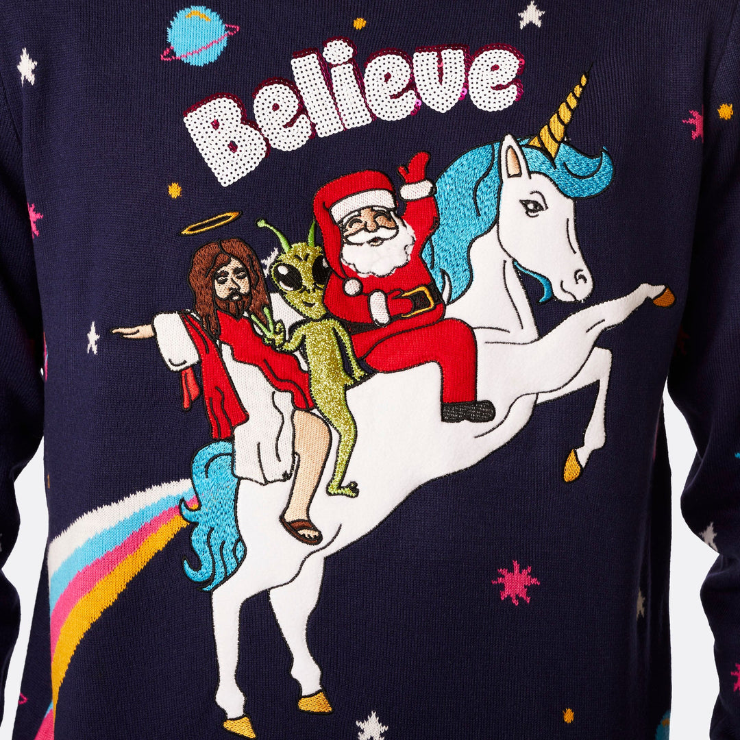 Women's Believe Christmas Sweater