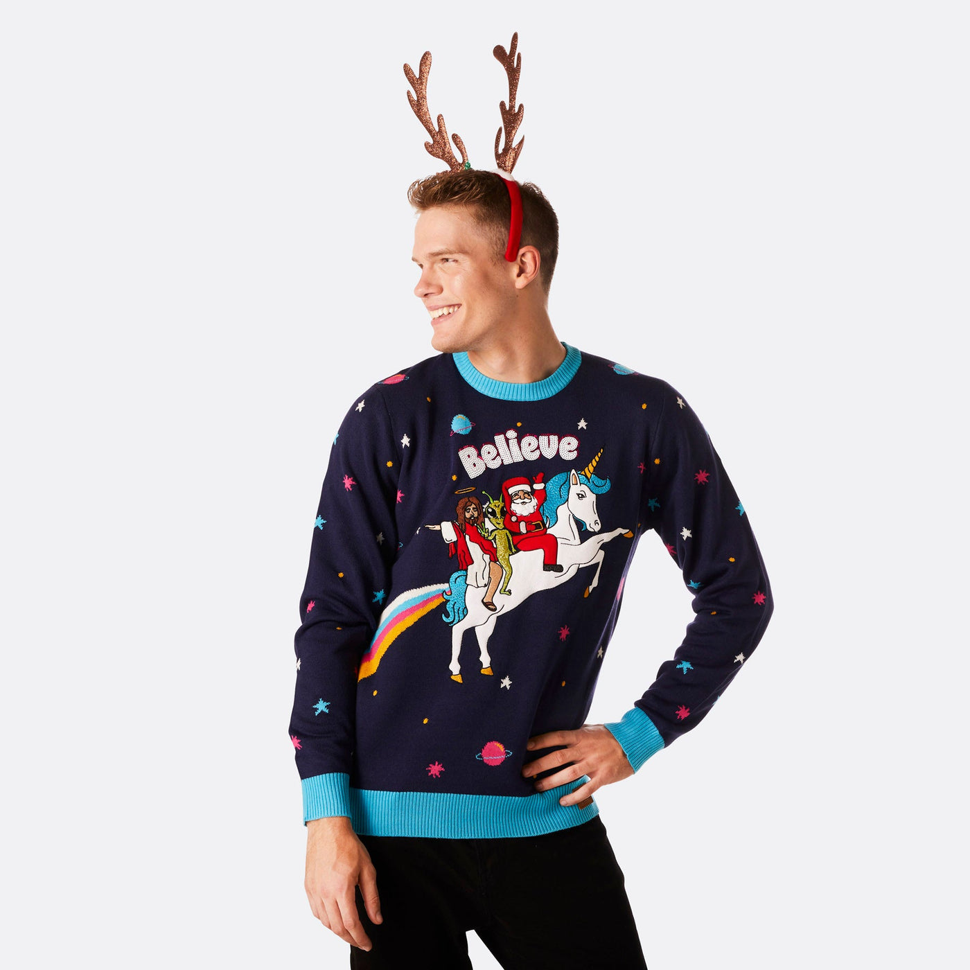 Men's Believe Christmas Sweater
