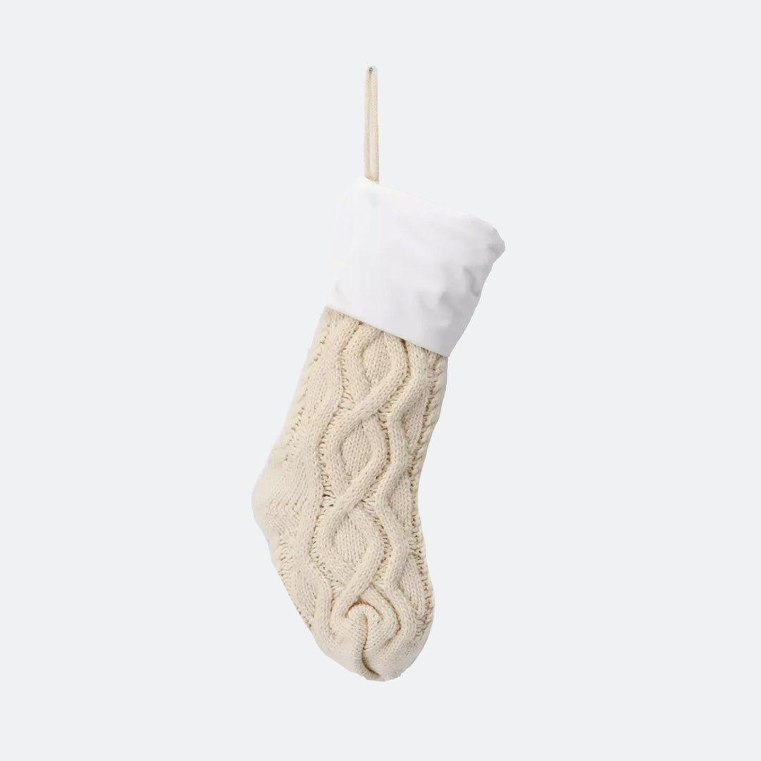 Beige Christmas Stocking