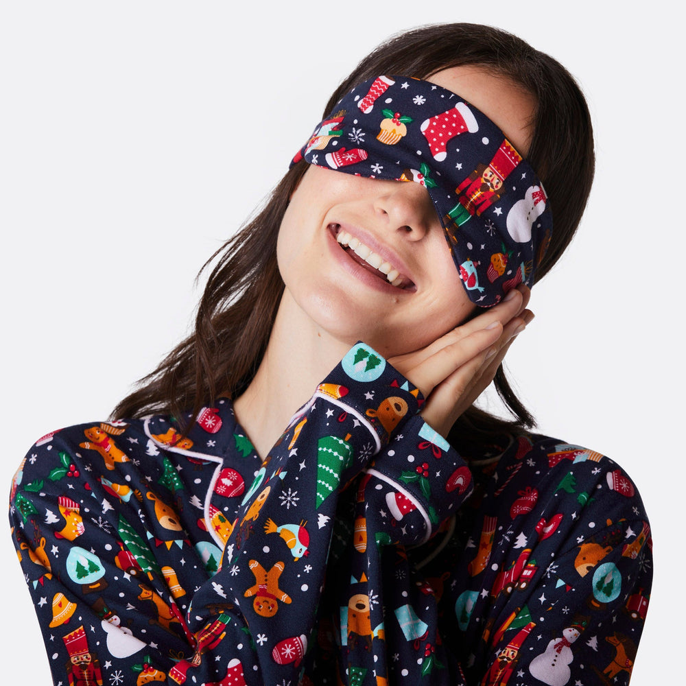 Blue Christmas Dream Sleep Mask