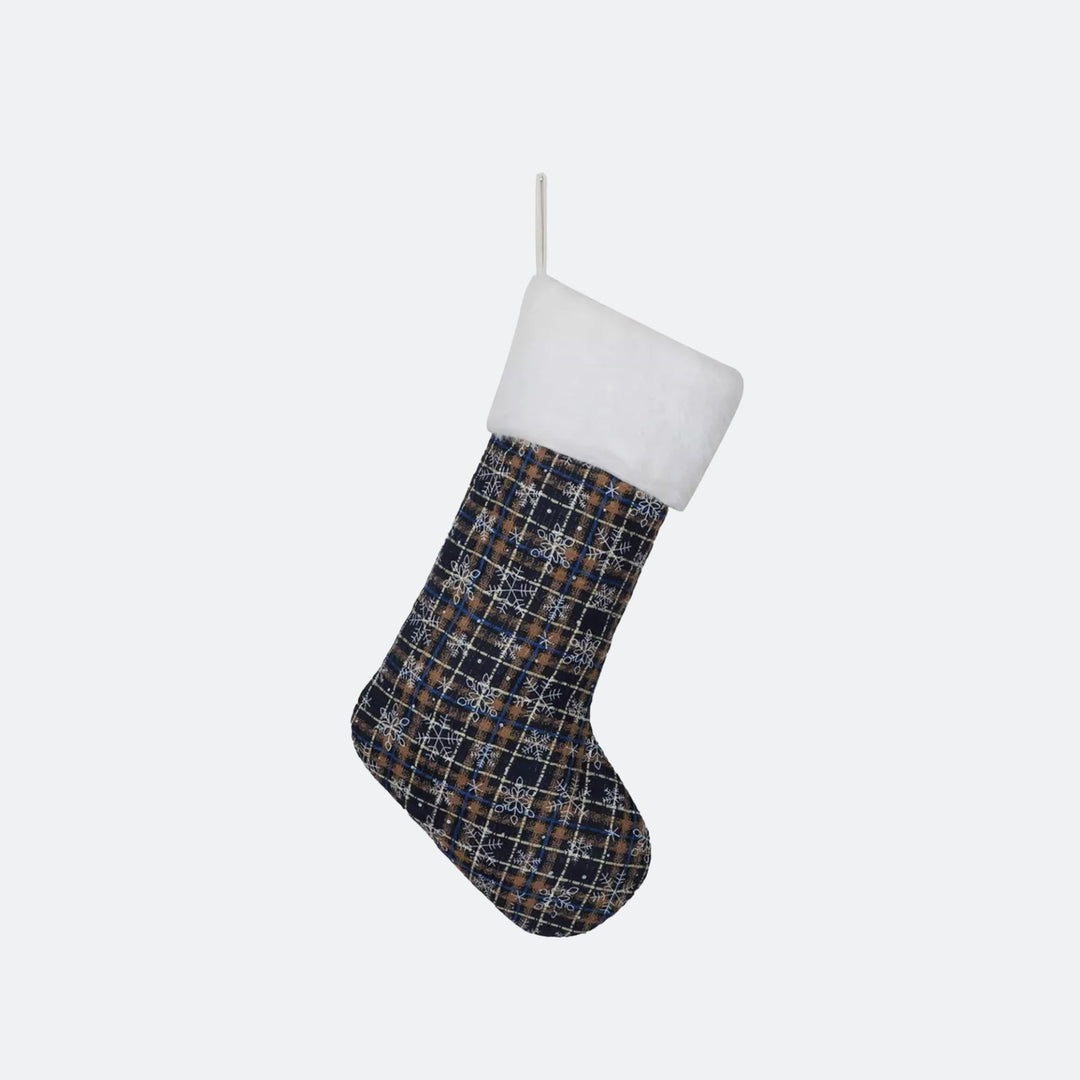 Blue Christmas Stocking