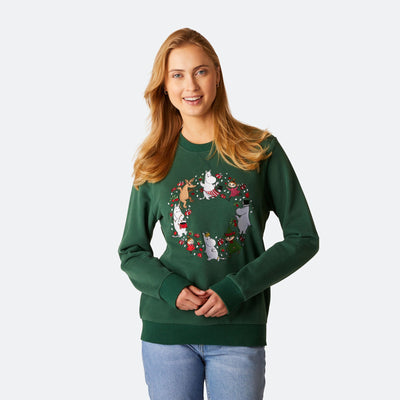 Women's Moomin Green Christmas Sweatshirt