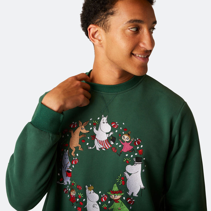 Men's Moomin Green Christmas Sweatshirt