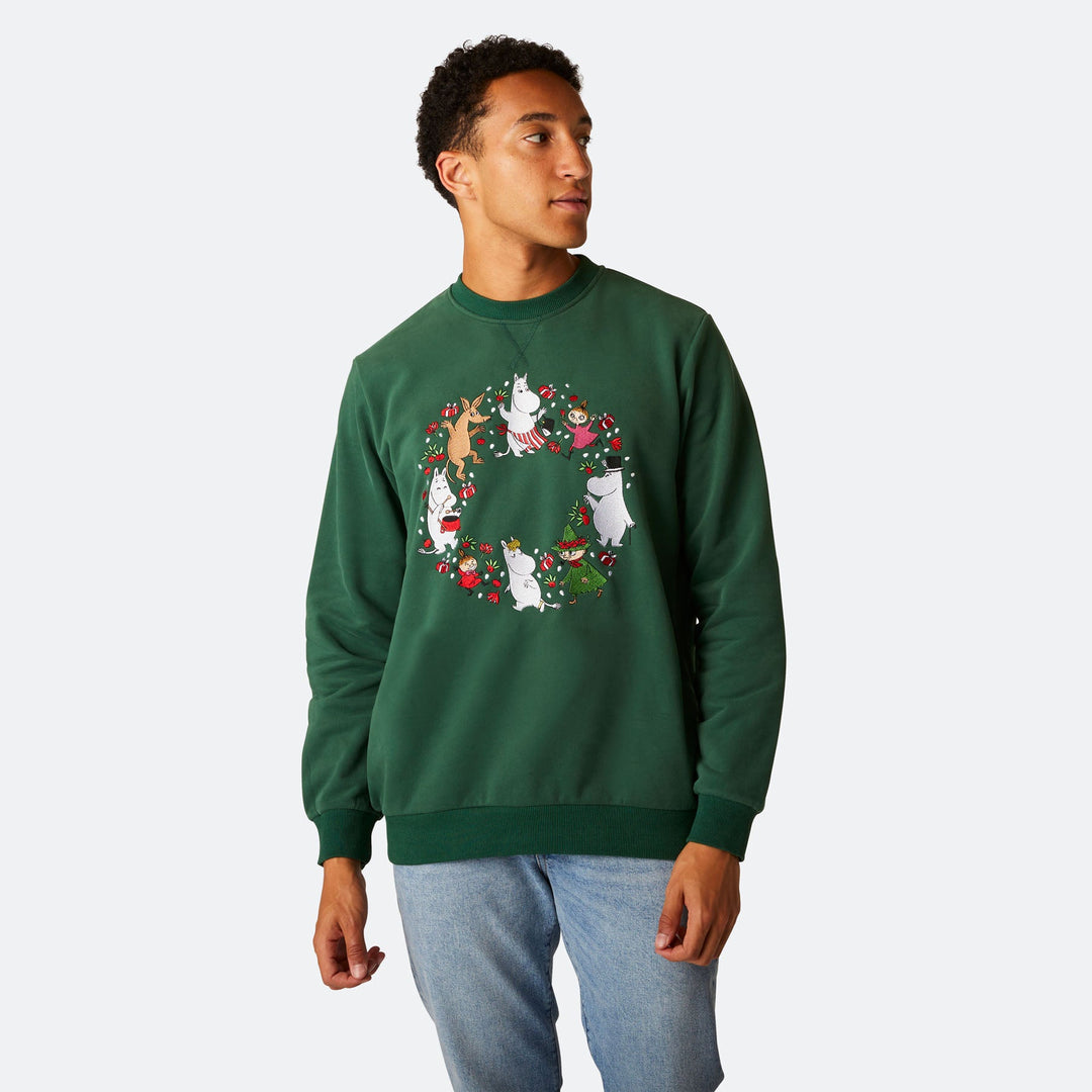 Men's Moomin Green Christmas Sweatshirt