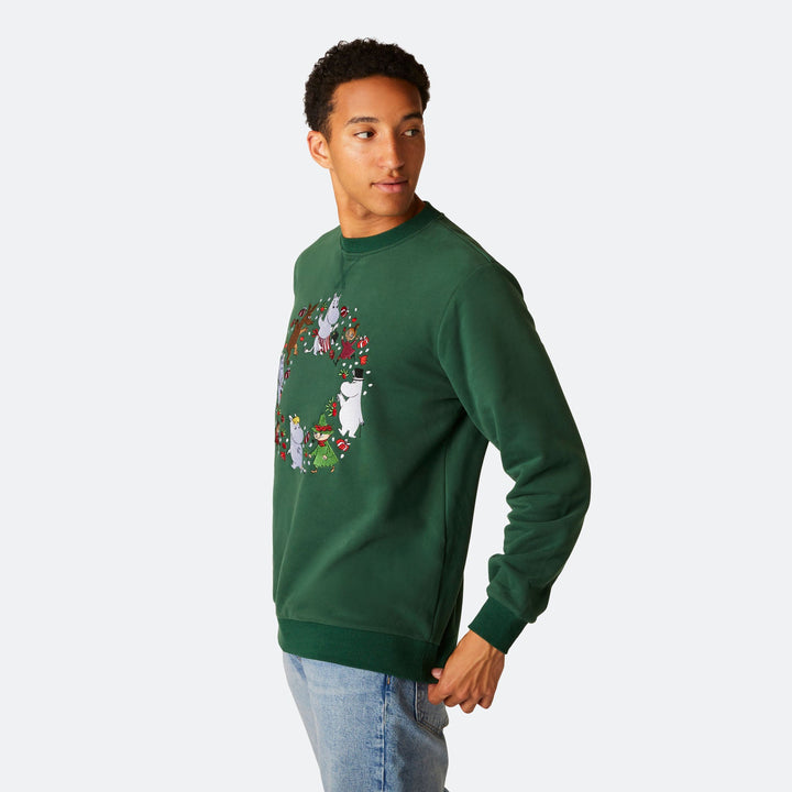 Men's Moomin Green Christmas Sweatshirt