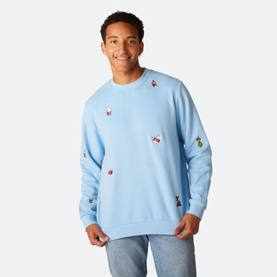 Men's Moomin Blue Christmas Sweatshirt